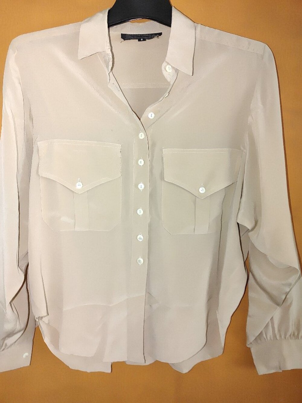 Vintage Carole Little Woman's 100% Silk Long Sleeves Blouse Size 6 Used